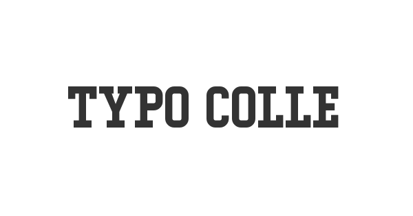 Typo College font thumb